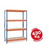 ESTANTERIA METALICA AR STORAGE 200X100X60CM 4 ESTANTES 430KG POR ES...
