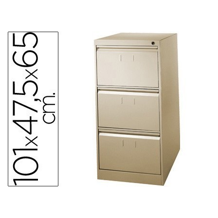 FICHERO CAJONES DE SUELO METALICO DE 3 CAJONES 101 ALTO,65 PROF. 47...