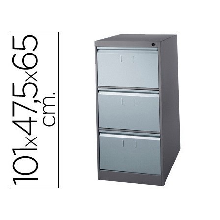 FICHERO CAJONES DE SUELO METALICO DE 3 CAJONES 101 ALTO,65 PROF. 47...
