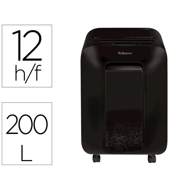 DESTRUCTORA DE DOCUMENTOS FELLOWES LX-200 CAPACIDAD DE CORTE 12 H S...