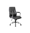 SILLA ROCADA DIRECCION SIMIL PIEL CON BRAZOS BASE METALICA CROMADA ...