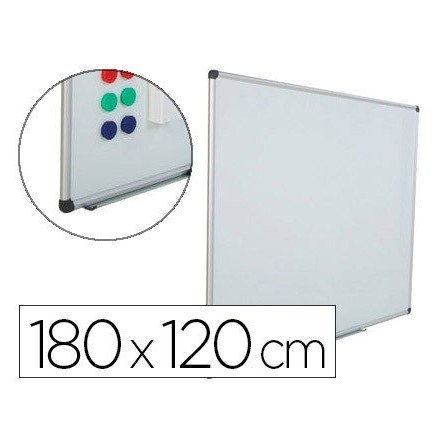 PIZARRA BLANCA ROCADA ACERO VITRIFICADO MAGNETICO MARCO ALUMINIO Y ...