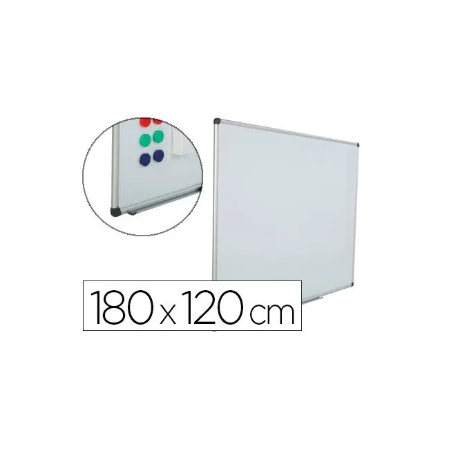 PIZARRA BLANCA ROCADA ACERO VITRIFICADO MAGNETICO MARCO ALUMINIO Y ...