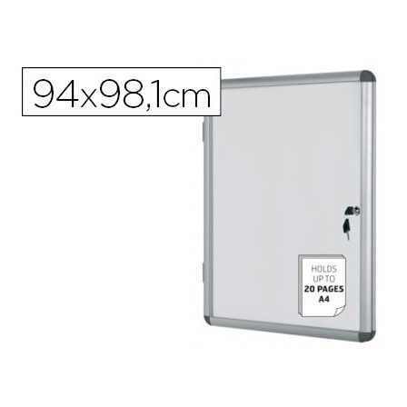 VITRINA DE ANUNCIOS BI-OFFICE FONDO MAGNETICO EXTRAPLANA DE INTERIO...