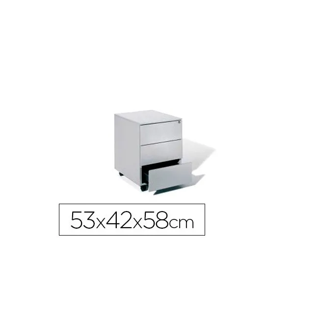 CAJONERA METALICA ROCADA CON TRES CAJONES SERIE STORE 53X42X58 CM A...