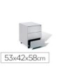 CAJONERA METALICA ROCADA CON TRES CAJONES SERIE STORE 53X42X58 CM A...