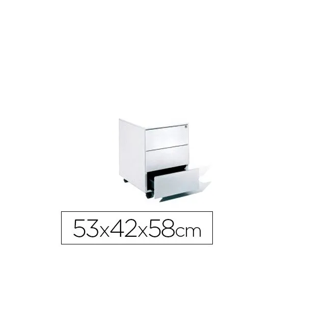 CAJONERA METALICA ROCADA CON TRES CAJONES SERIE STORE 58X40X59,5 CM...