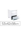 CAJONERA METALICA ROCADA CON TRES CAJONES SERIE STORE 58X40X59,5 CM...