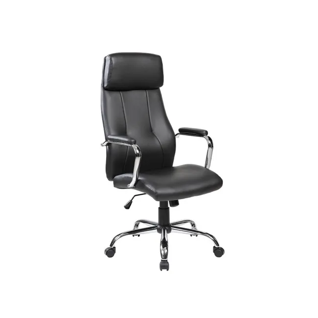 SILLA ROCADA DIRECCION SIMIL PIEL CON BRAZOS METALICOS SISTEMA BASC...