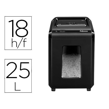 DESTRUCTORA DE DOCUMENTOS FELLOWES 92CS CAPACIDAD 18 HOJAS SEGURIDA...