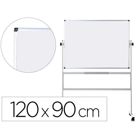 PIZARRA BLANCA Q-CONNECT DOBLE CARA MELAMINA MARCO DE ALUMINIO 120X...