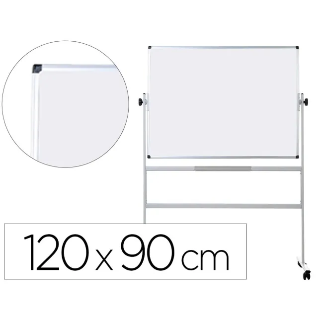 PIZARRA BLANCA Q-CONNECT DOBLE CARA MELAMINA MARCO DE ALUMINIO 120X...