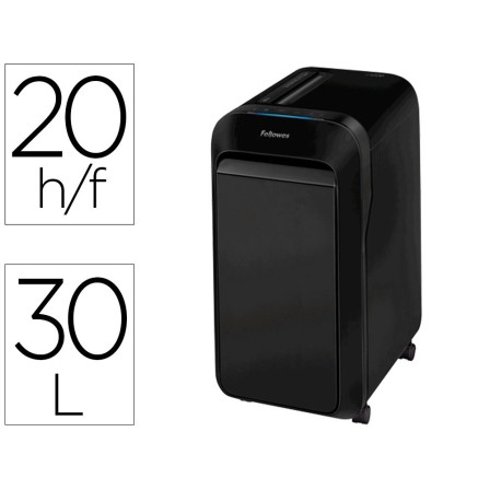 DESTRUCTORA DE DOCUMENTOS FELLOWES LX-220 CAPACIDAD DE CORTE 20 H S...
