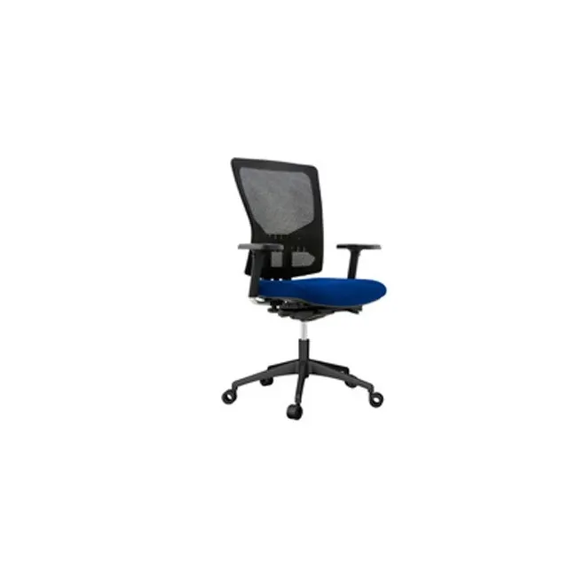 SILLA ROCADA DE OFICINA CON BRAZOS TAPIZADA EN TELA INGNIFUGA Y RES...