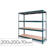 ESTANTERIA METALICA AR STOCKER 200X200X70 CM 4 ESTANTES 450 KG POR ...