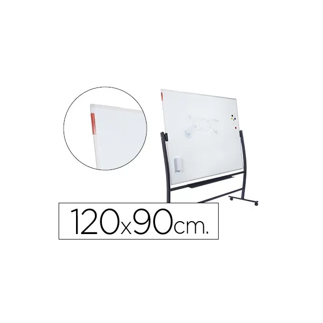 PIZARRA BLANCA ROCADA VITRIFICADA MAGNETICA CON SOPORTE VOLTEABLE D...
