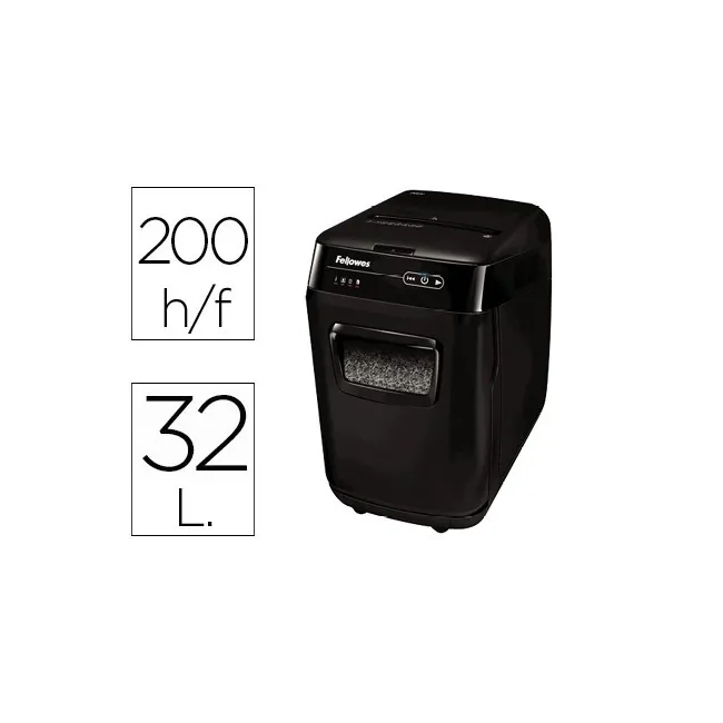 DESTRUCTORA DE DOCUMENTOS FELLOWES AUTOMAX 200M CAPACIDAD DE CORTE ...