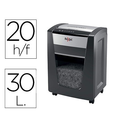 DESTRUCTORA DE DOCUMENTOS REXEL MOMENTUM X420 CAPACIDAD DE CORTE 20...