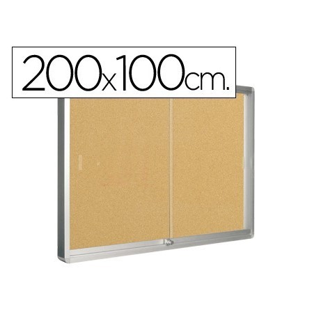VITRINA DE ANUNCIOS Q-CONNECT MARCO DE ALUMINIO 1000 X 2000 MM