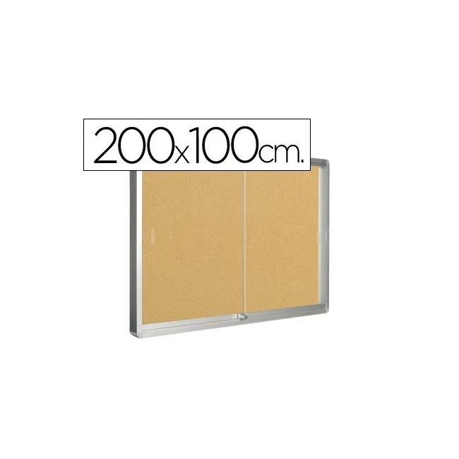 VITRINA DE ANUNCIOS Q-CONNECT MARCO DE ALUMINIO 1000 X 2000 MM
