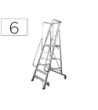 ESCALERA MOVIL KTL DE ALUMINIO CON PLATAFORMA Y GUARDACUERPOS PLEGA...