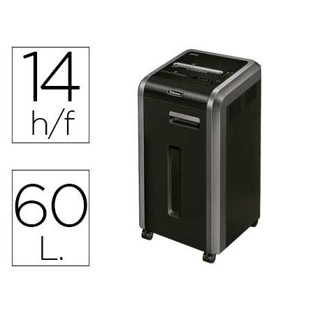 DESTRUCTORA DE DOCUMENTOS FELLOWES 225MI CAPACIDAD DE CORTE 14 HOJA...