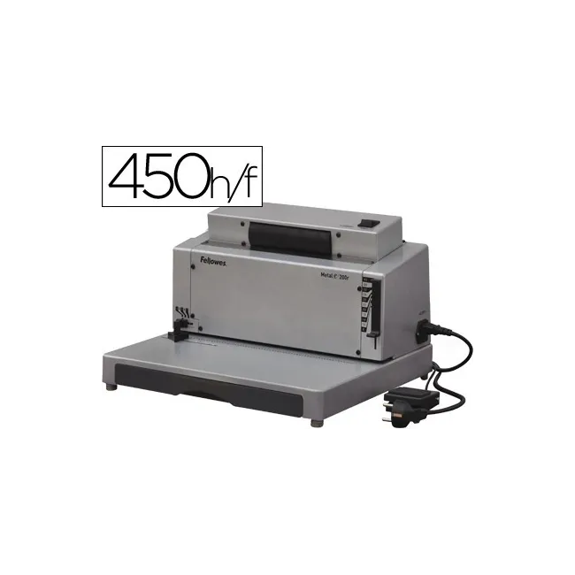 ENCUADERNADORA ELECTRICA PARA ESPIRAL FELLOWES E-200R PERFORA 20 H ...