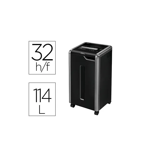 DESTRUCTORA DE DOCUMENTOS FELLOWES 425CI CAPACIDAD DE CORTE 32H SEG...