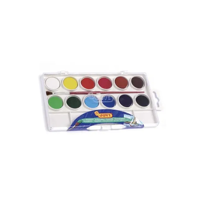 ACUARELA JOVI 12 COLORES ESTUCHE DE PLASTICO
