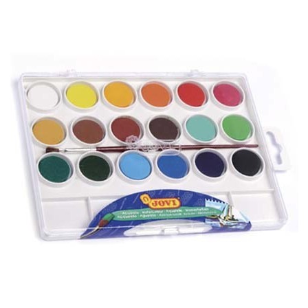 ACUARELA JOVI 18 COLORES ESTUCHE DE PLASTICO