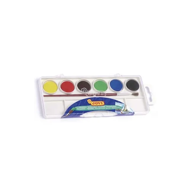 ACUARELA JOVI 6 COLORES ESTUCHE DE PLASTICO