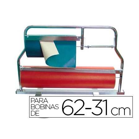 PORTARROLLO MOSTRADOR CORTA PAPEL PINTADO PARA BOBINAS DE 62-31 CM