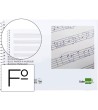 BLOC MUSICA LIDERPAPEL PENTAGRAMA 3MM FOLIO APAISADO 20 HOJAS 100G/M2