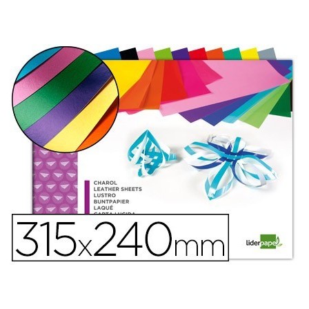 BLOC TRABAJOS MANUALES LIDERPAPEL CHAROL 240X315MM 10HOJAS COLORES ...