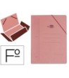 CARPETA LIDERPAPEL GOMAS FOLIO 3 SOLAPAS CARTON COMPACTO CUERO