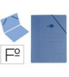 CARPETA LIDERPAPEL GOMAS FOLIO SENCILLA CARTON COMPACTO AZUL