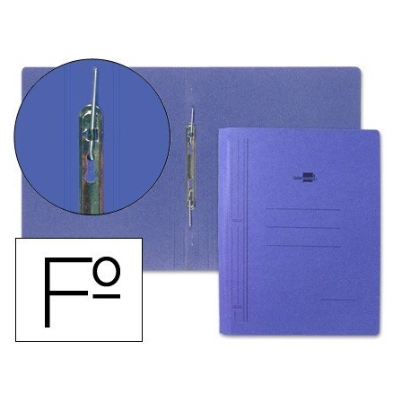 CARPETA GUSANILLO LIDERPAPEL FOLIO CARTON AZUL