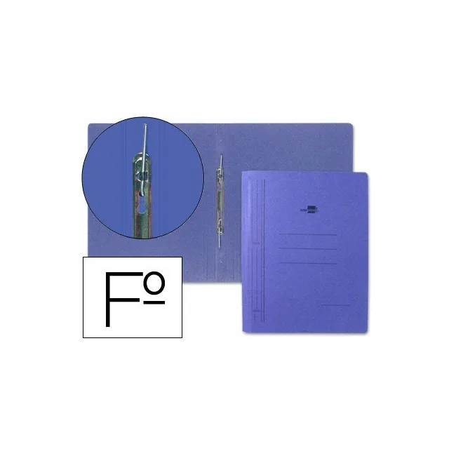 CARPETA GUSANILLO LIDERPAPEL FOLIO CARTON AZUL