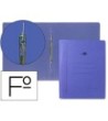 CARPETA GUSANILLO LIDERPAPEL FOLIO CARTON AZUL