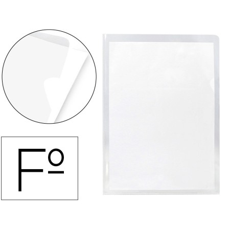 CARPETA DOSSIER UÑERO PLASTICO Q-CONNECT FOLIO TRANPARENTE