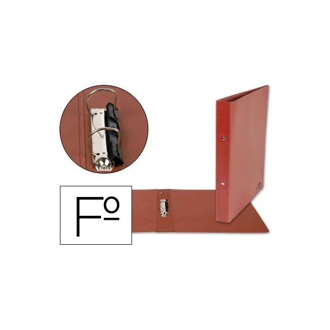 CARPETA DE 2 ANILLAS 25MM MIXTAS LIDERPAPEL FOLIO CARTON CUERO