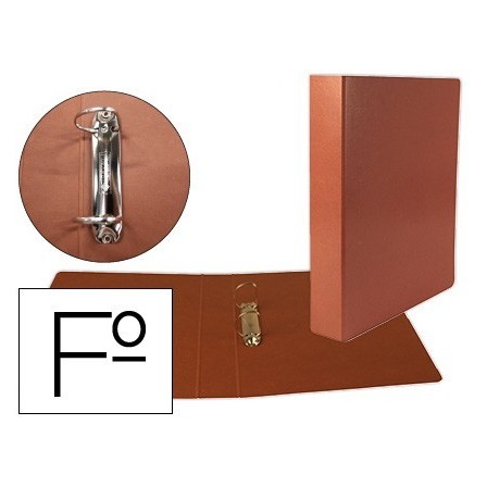 CARPETA DE 2 ANILLAS 40MM MIXTAS LIDERPAPEL FOLIOCARTON CUERO