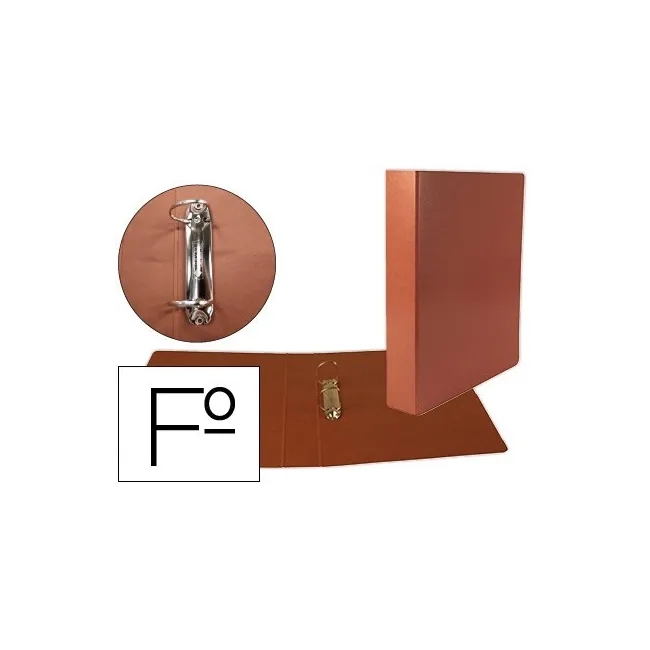 CARPETA DE 2 ANILLAS 40MM MIXTAS LIDERPAPEL FOLIOCARTON CUERO