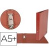 CARPETA DE 2 ANILLAS 40MM REDONDAS LIDERPAPEL CUARTO CARTON CUERO
