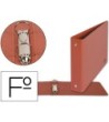 CARPETA DE 2 ANILLAS 40MM REDONDAS LIDERPAPEL FOLIO APAISADO CUERO