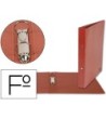 CARPETA DE 2 ANILLAS 40MM REDONDAS LIDERPAPEL FOLIO CARTON CUERO