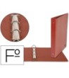 CARPETA DE 4 ANILLAS 25MM REDONDAS LIDERPAPEL FOLIO CARTON CUERO