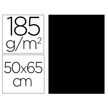 CARTULINA GUARRO NEGRA -50X65 CM -185 GR