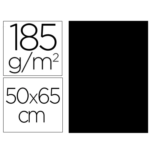 CARTULINA GUARRO NEGRA -50X65 CM -185 GR
