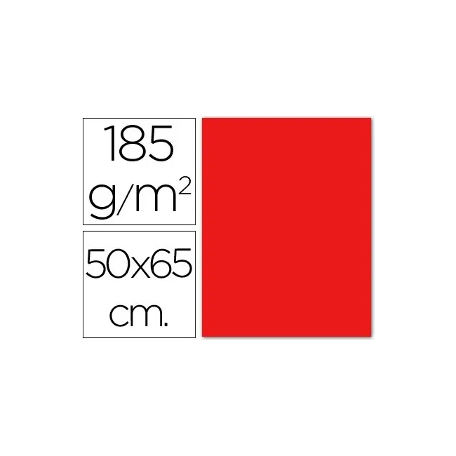 CARTULINA GUARRO ROJA -50X65 CM -185 GR